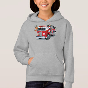 Cartoon Christmas firetruck