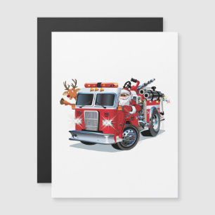 Cartoon Christmas firetruck
