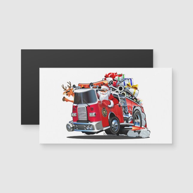 Cartoon Christmas firetruck (Front/Back)