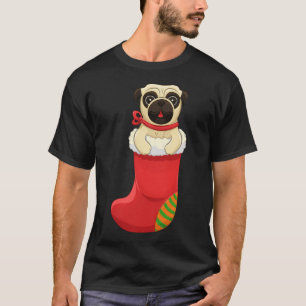 cartoon Christmas Pug T-Shirt