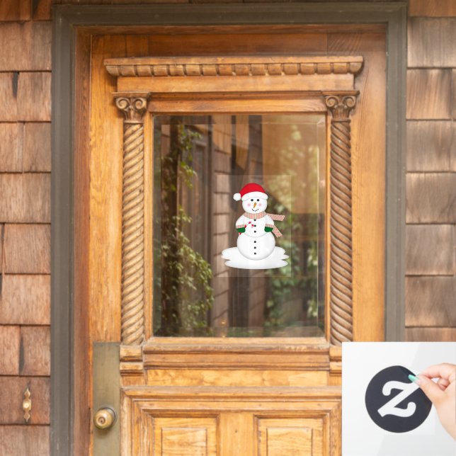 Cartoon Christmas Snowman (Home Door)