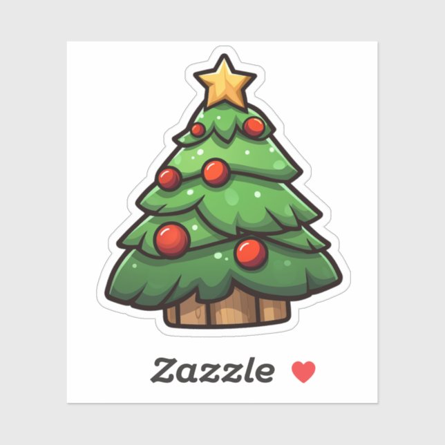 Cartoon christmas tree  (Sheet)
