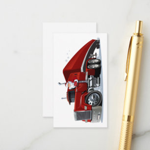 Cartoon Christmas truck Enclosure Card