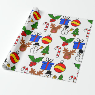 Cartoon Christmas Wrapping Paper