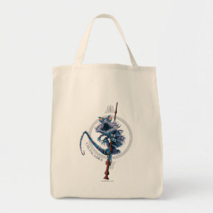 Cartoon Chupacabra & Elder Wand Tote Bag