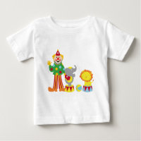 Cartoon Circus Clown and Animals T-Shirt