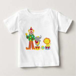 Cartoon Circus Clown and Animals T-Shirt