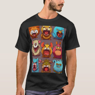 Cartoon Clash: Angry Animals T-Shirt