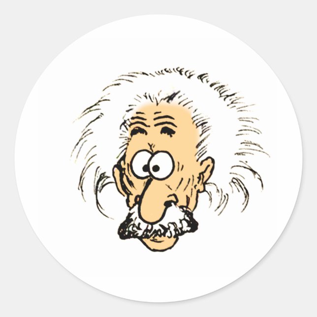 Cartoon Classic Round Sticker (Front)