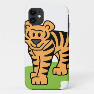 Cartoon Clip Art Bengal Tiger Big Cat with Stripes Case-Mate iPhone Case