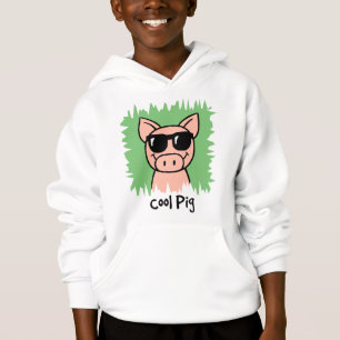 Cartoon Clip Art Cool Pig with Sunglasses