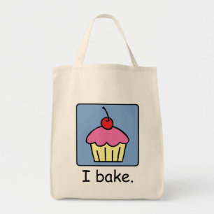 Cartoon Clip Art Cupcake Dessert Pink Frosting Tote Bag