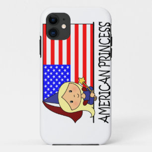 Cartoon Clip Art Cute American Princess Flag Case-Mate iPhone Case