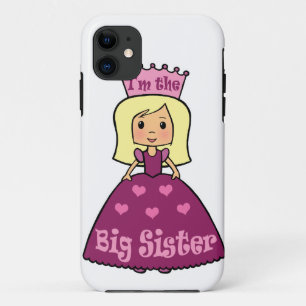 Cartoon Clip Art Cute Big Sister Princess Hearts iPhone 11 Case