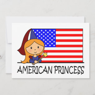 Cartoon Clip Art Cute Princess Girl Birthday Party Invitation