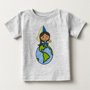Cartoon Clip Art Cute Princess on Top of the World