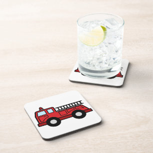 Cartoon Clip Art Firetruck Emergency Vehicle Truck Coaster
