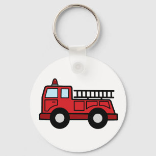 Cartoon Clip Art Firetruck Emergency Vehicle Truck Key Ring