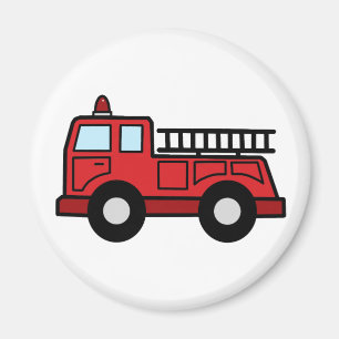 Cartoon Clip Art Firetruck Emergency Vehicle Truck Magnet
