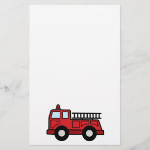 Cartoon Clip Art Firetruck Emergency Vehicle Truck Stationery
