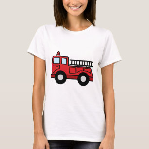 Cartoon Clip Art Firetruck Emergency Vehicle Truck T-Shirt