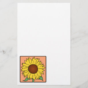 Cartoon Clip Art Garden Summer Sunflower Flower Stationery