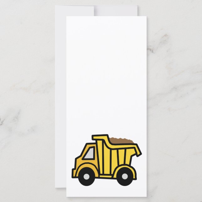 Cartoon Clip Art with a Construction Dump Truck (Front)