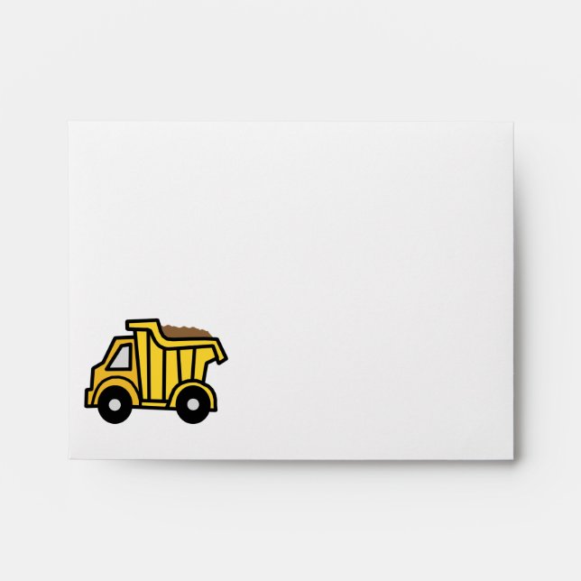 Cartoon Clip Art with a Construction Dump Truck Envelopes (Front)