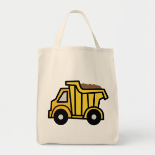 Cartoon Clip Art with a Construction Dump Truck Tote Bag