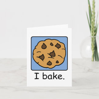 Cartoon Clip Art Yummy Chocolate Chip Cookie Card