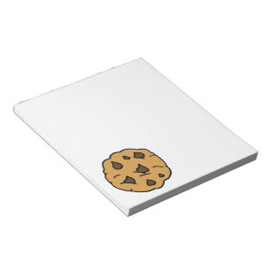 Cartoon Clipart HUGE Chocolate Chip Cookie Dessert Notepad