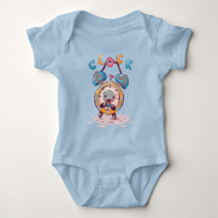 Cartoon Clock Baby Bodysuit