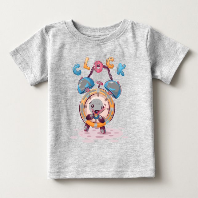 Cartoon Clock | Baby T-Shirt (Front)