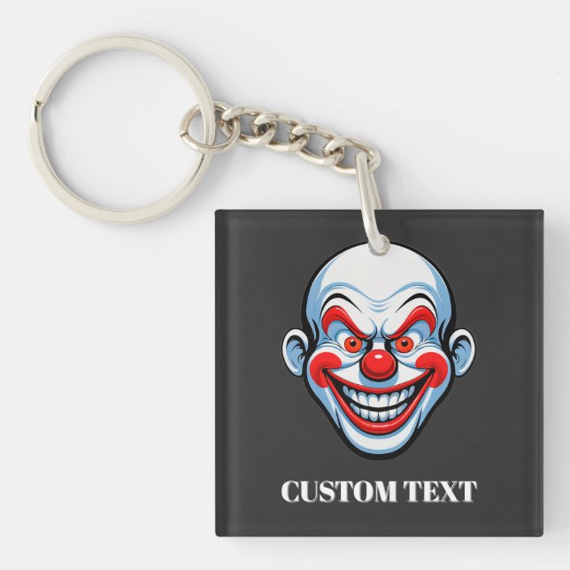 Cartoon Clown Face Key Ring (Front)
