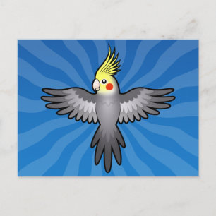 Cartoon Cockatiel Postcard