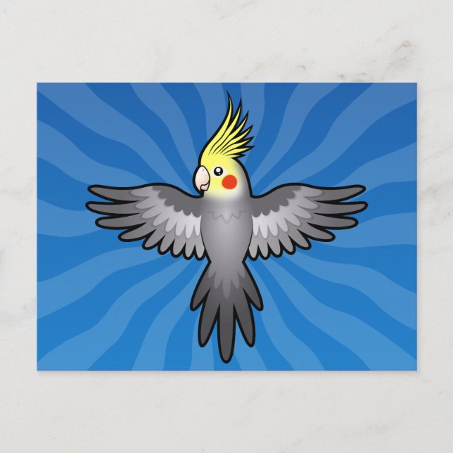 Cartoon Cockatiel Postcard (Front)