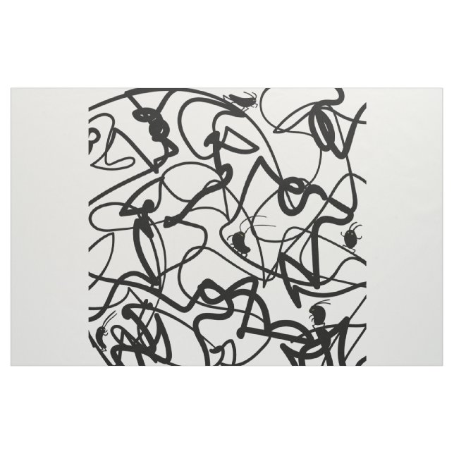 Cartoon cockroach friends fabric (Yard)