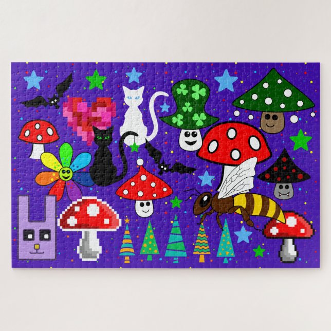 Cartoon Collage Jigsaw Puzzle (Horizontal)