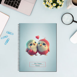 Cartoon Colored Birds Notebook