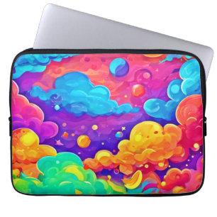 Cartoon Colour Burst Art Laptop Sleeve