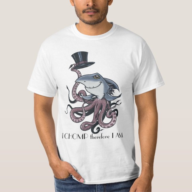 Cartoon Colour, I CHOMP therefore I AM T-Shirt (Front)