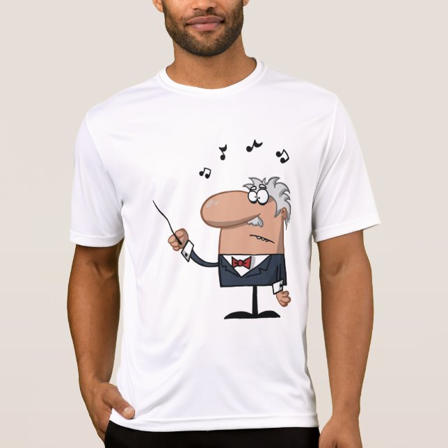 Cartoon Conductor Mens Active Tee (Front)