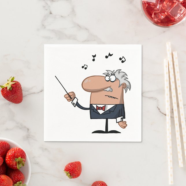 Cartoon Conductor Paper Napkins (Creator Uploaded)