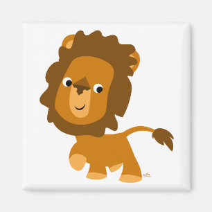 Cartoon Content Lion magnet