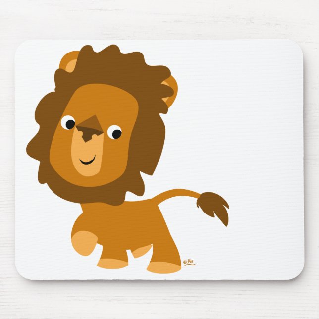 Cartoon Content Lion mousepad (Front)