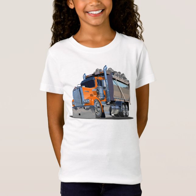 Cartoon cool dump truck T-Shirt (Front)