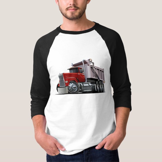 Cartoon cool dump truck T-Shirt (Front)