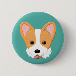 Cartoon Corgi 6 Cm Round Badge