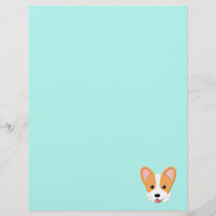 Cartoon Corgi Custom Letterhead