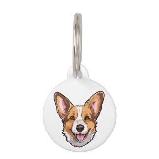 Cartoon Corgi Welsh Corgi Generative | Pet Tag